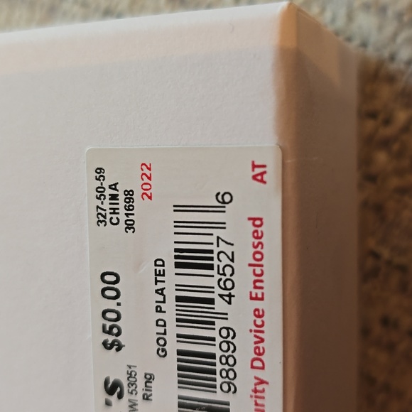 GEMS BY CITY LUXE BLUE ZIRCON ADJUSTABLE 14K GOLD PLATED RING - Picture 9 of 11